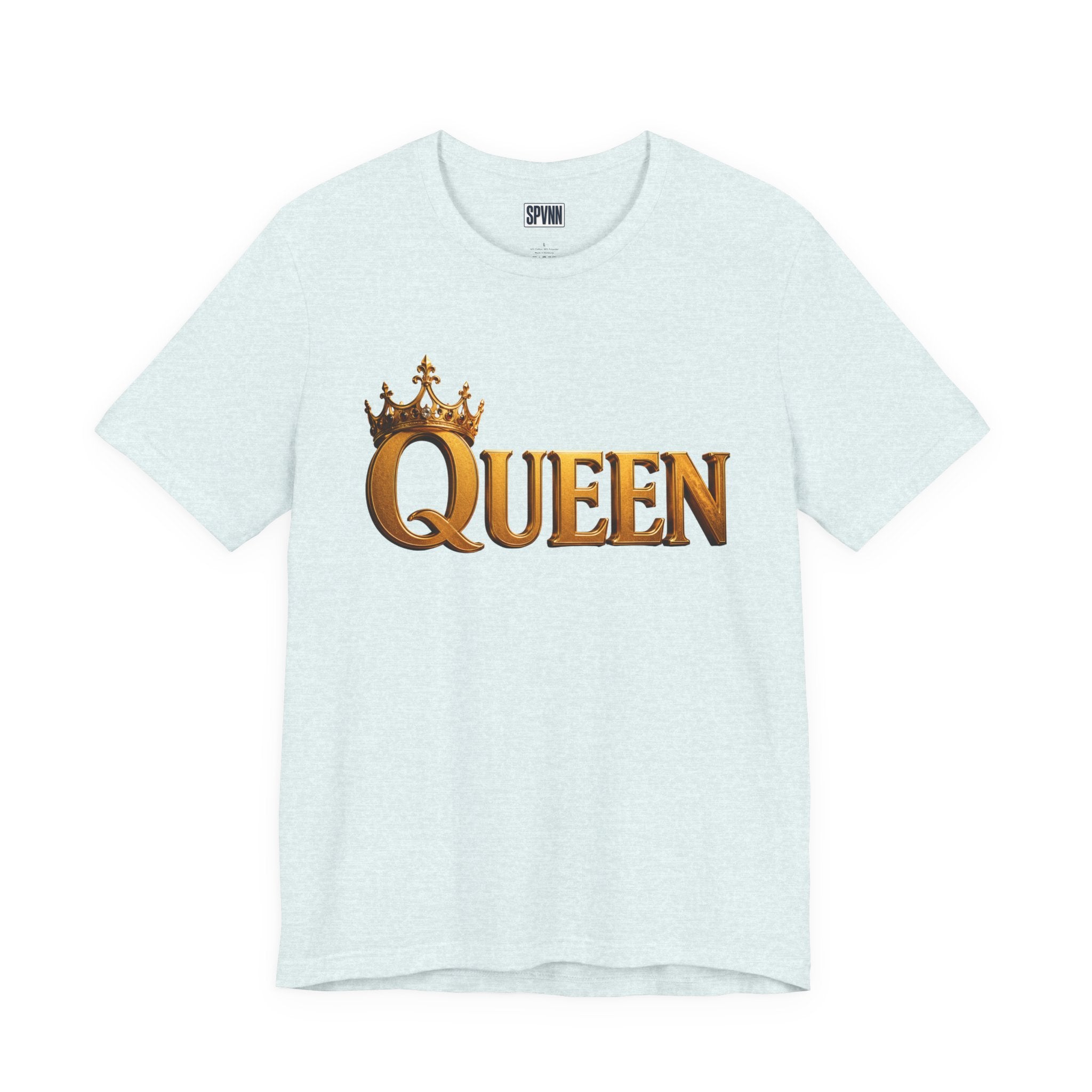 Queen Crown T-Shirt — Gold Royalty Graphic Tee