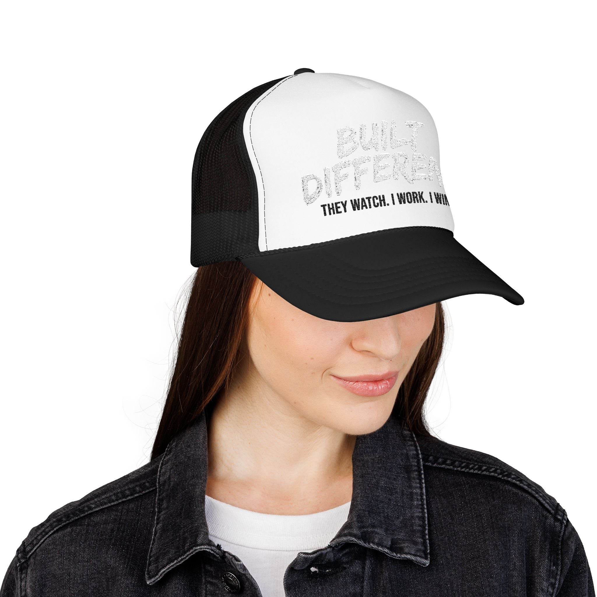 Trucker Hat — "Built Different" Foam Mesh Cap