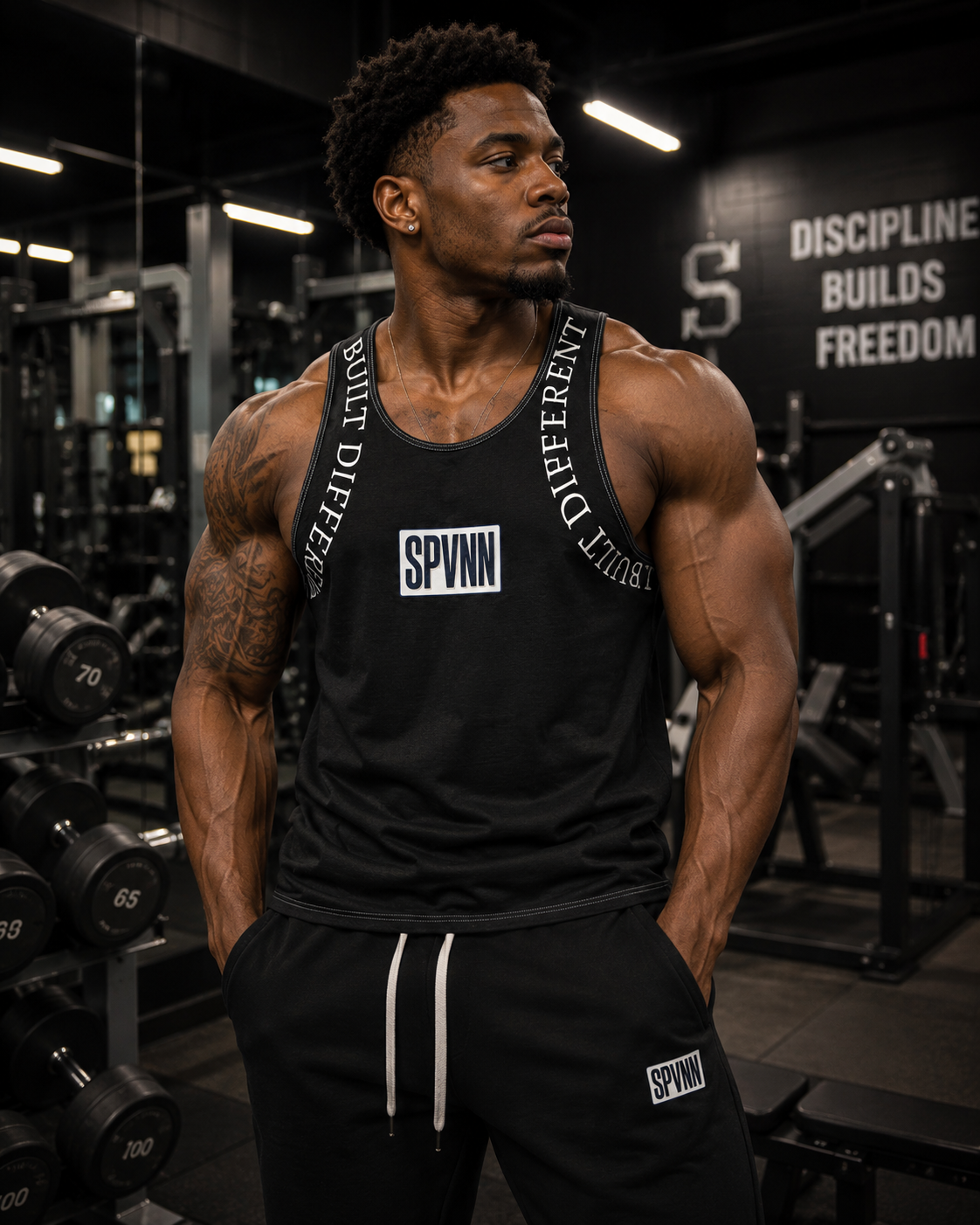 Built Different Men's Tank Top – Motivational Athletic Graphic Tank
