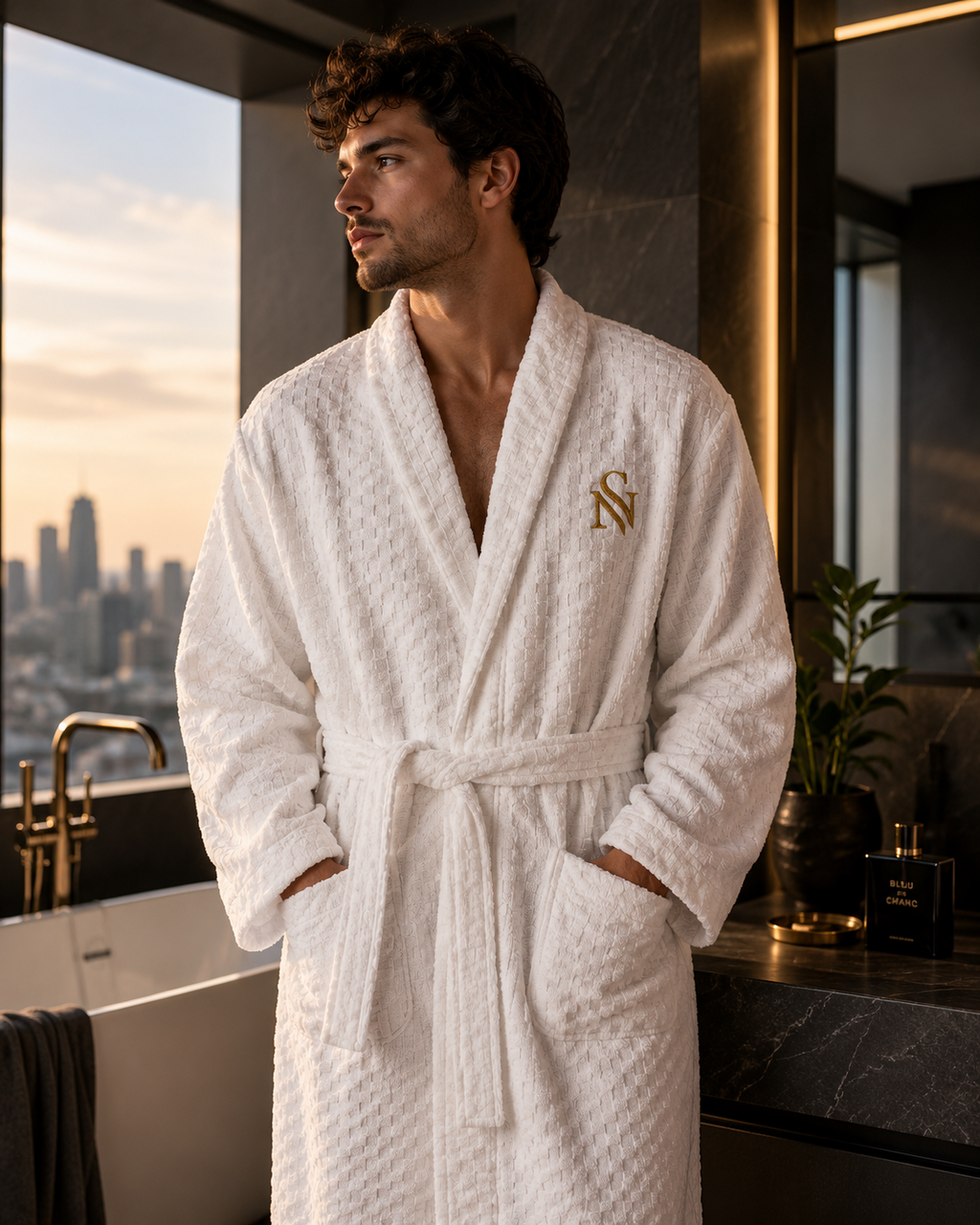 Embroidered Terry Shawl Robe SPVNN