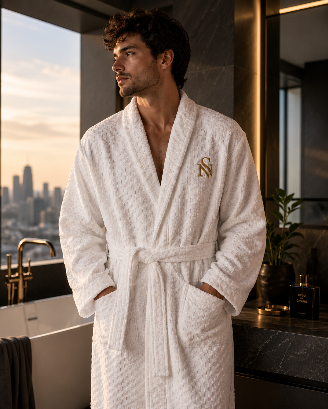 Embroidered Terry Shawl Robe SPVNN