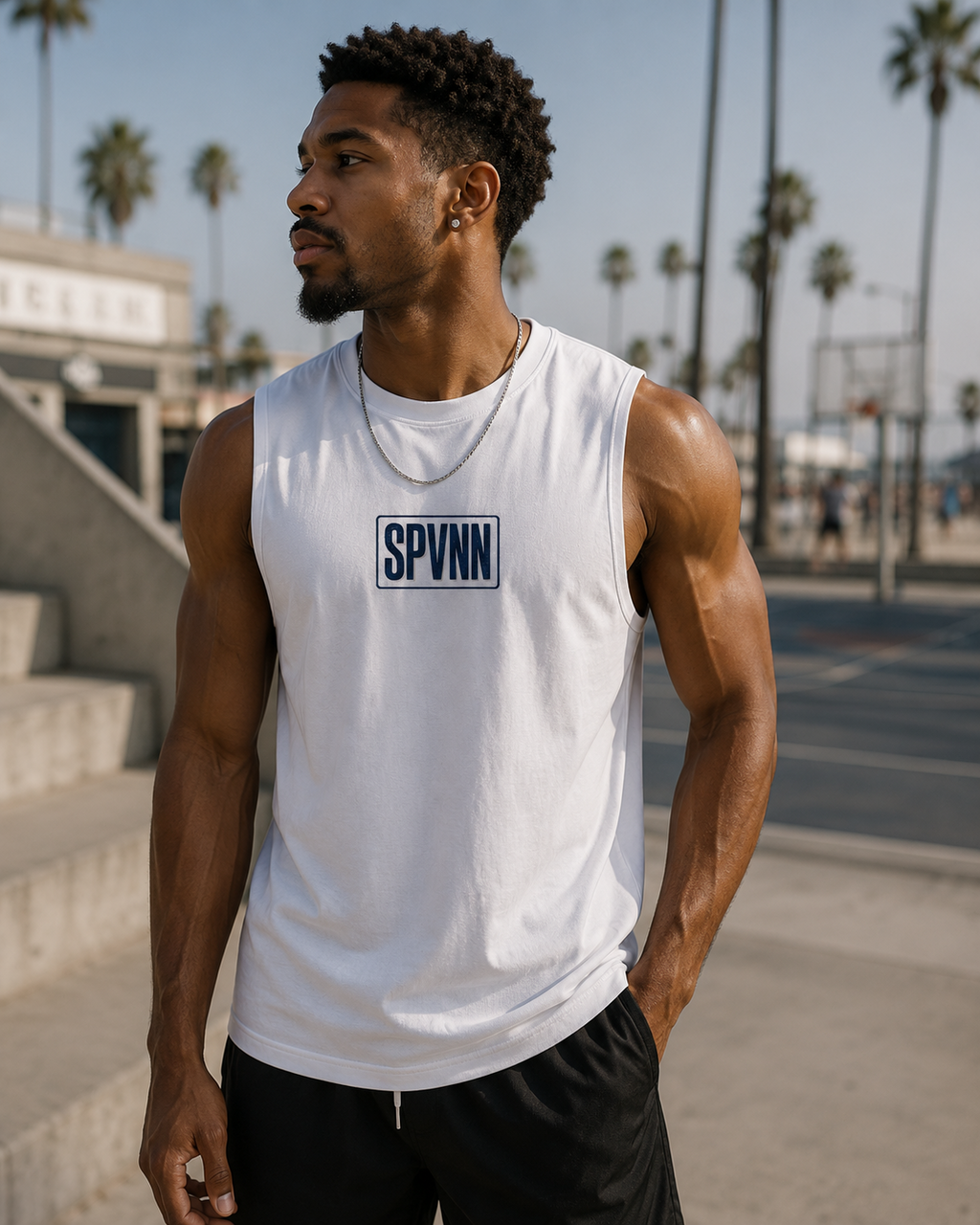 Logo Garment-Dyed Tank Top SPVNN