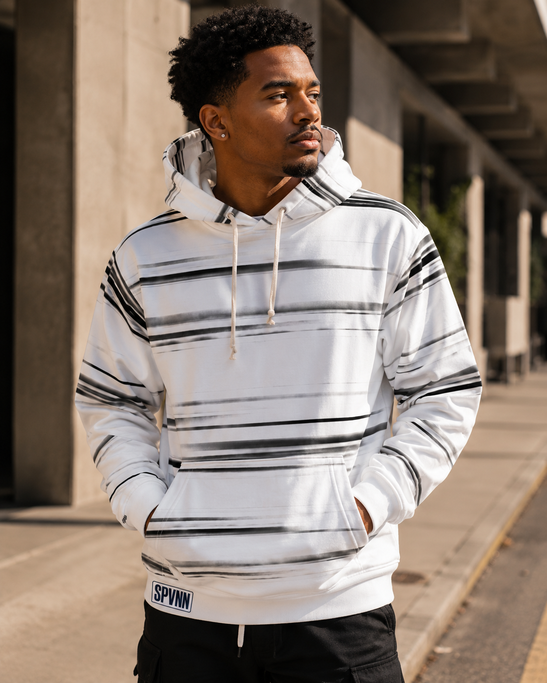 Striped Monochrome Hoodie