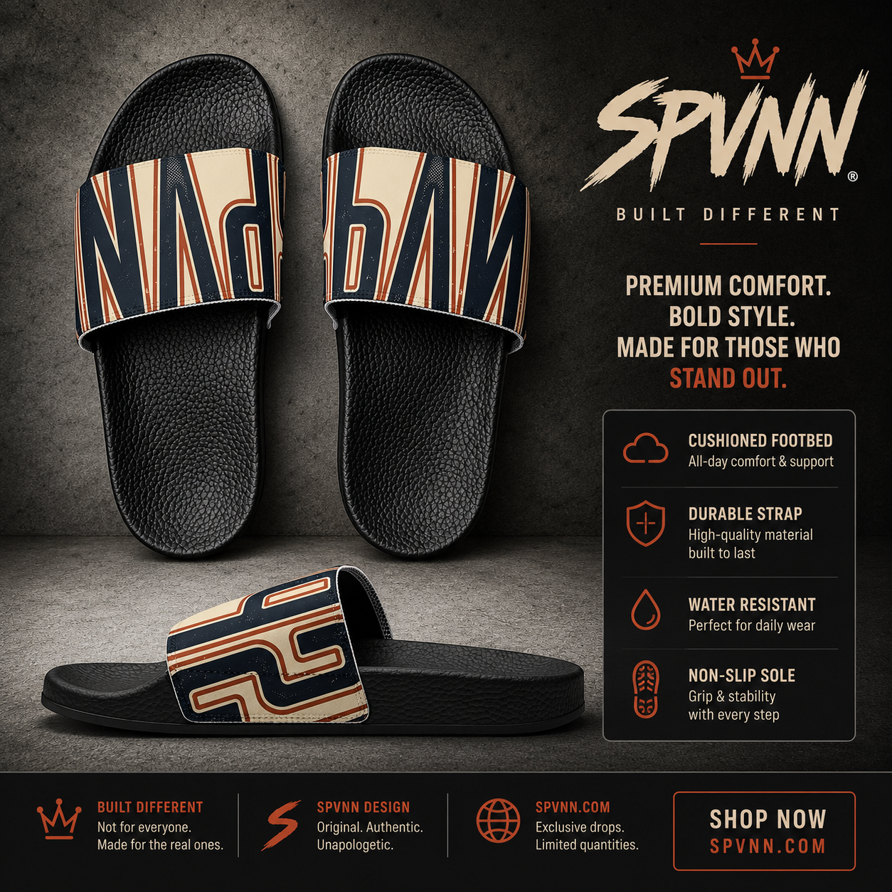 SPVNN Removable-Strap Slide Sandals