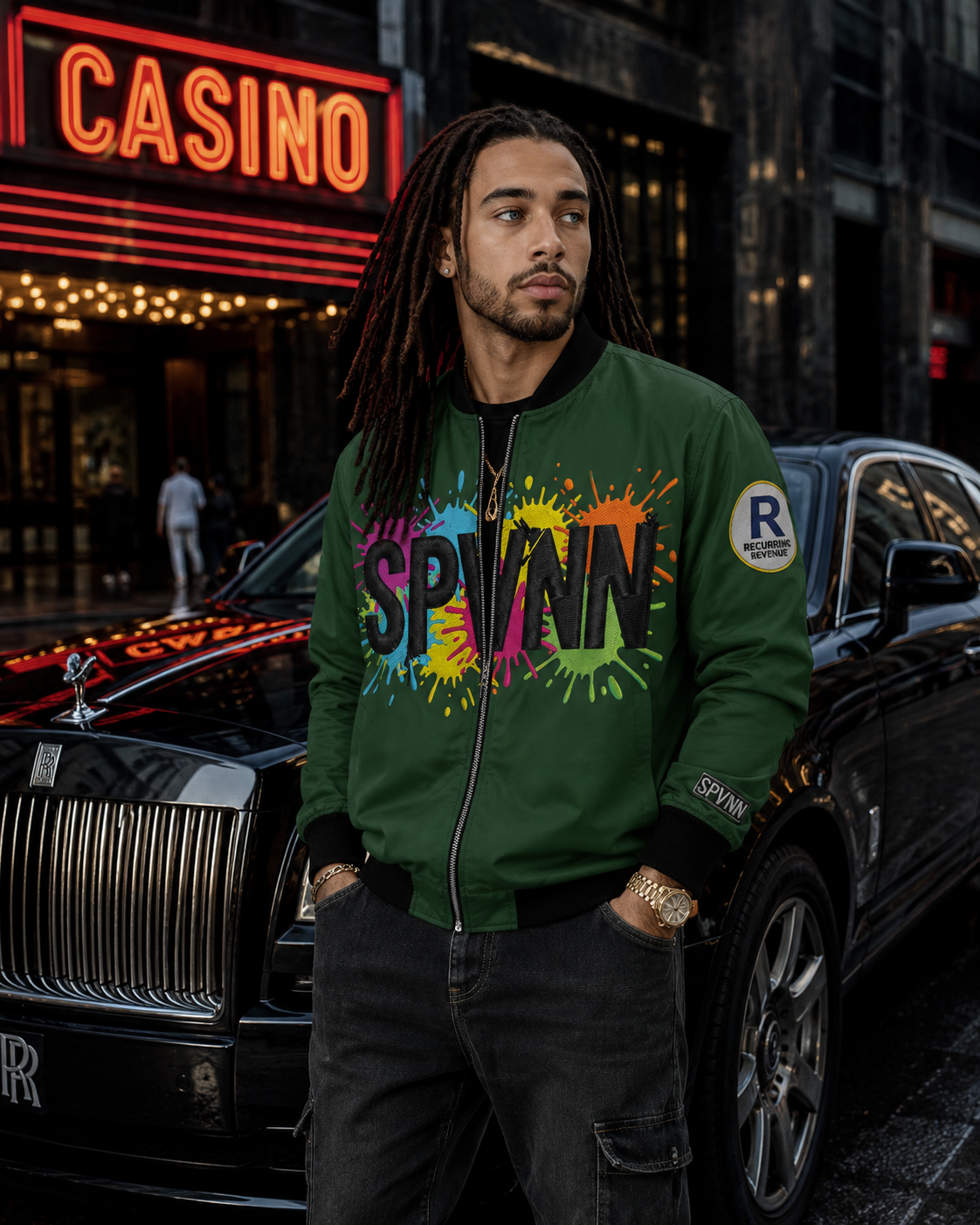 SPVNN Paint Splash Bomber Jacket